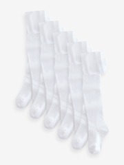 Колготки хлопковые для девочки Next E51-827, 5 шт, Белый