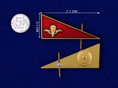 Размер уголка ВДВ СССР - Магазин тельняшек.ру 8-800-700-93-18Уголок на берет ВДВ СССР в Магазине тельняшек