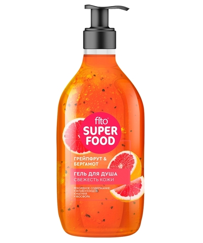 Гель для душа Свежесть кожи серии FITO SUPERFOOD 520мл ФИТО SUPERFOOD