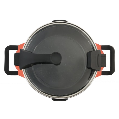 Кастрюля с крышкой 24см 4,6л Virgo Orange