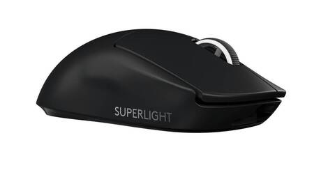 Мышь Logitech беспроводная, игровая G Pro X Superlight, оптическая, 25600 dpi, ускорение 40 G, Li-Ion, USB, черный.