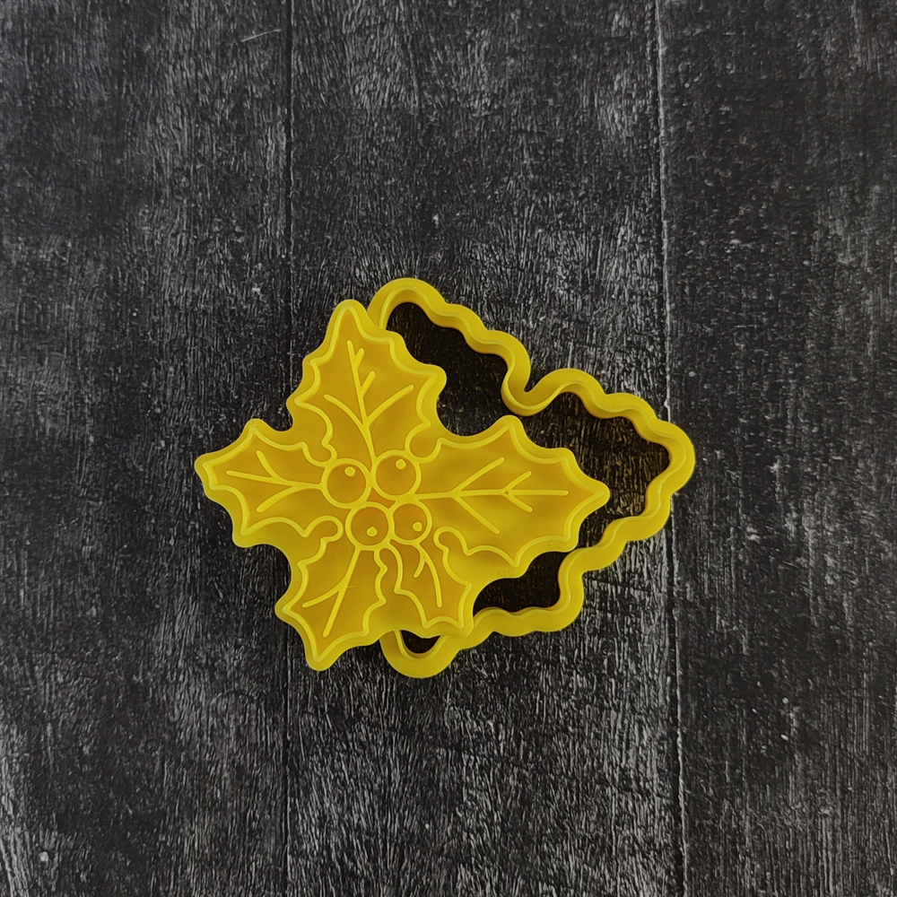 Штамп Лист Пуансеттии №1 Новогодний