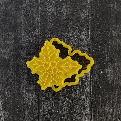 Штамп Лист Пуансеттии №1 Новогодний