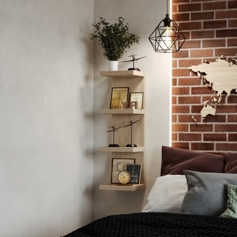 Полка Фора 100Е настенная, размеры: 30*90*27 см, цвет: дуб беленый