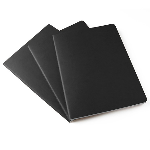 Набор 3 блокнота Moleskine Cahier Journal XL, цвет черный, в линейку