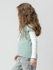 фуфайка  для девочки  КР 302822/голубой прибой к635