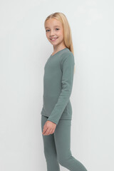 джемпер  для девочки  К 302154-1/полынь