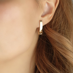 20941- Лаконичные серьги из золота 585 пробы без вставок