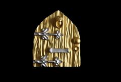 Силиконовый молд Дверь деревянная ( серия домики для гномов и фей