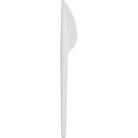 Нож одноразовый Бюджет белый 155 мм 100 штук в упаковке