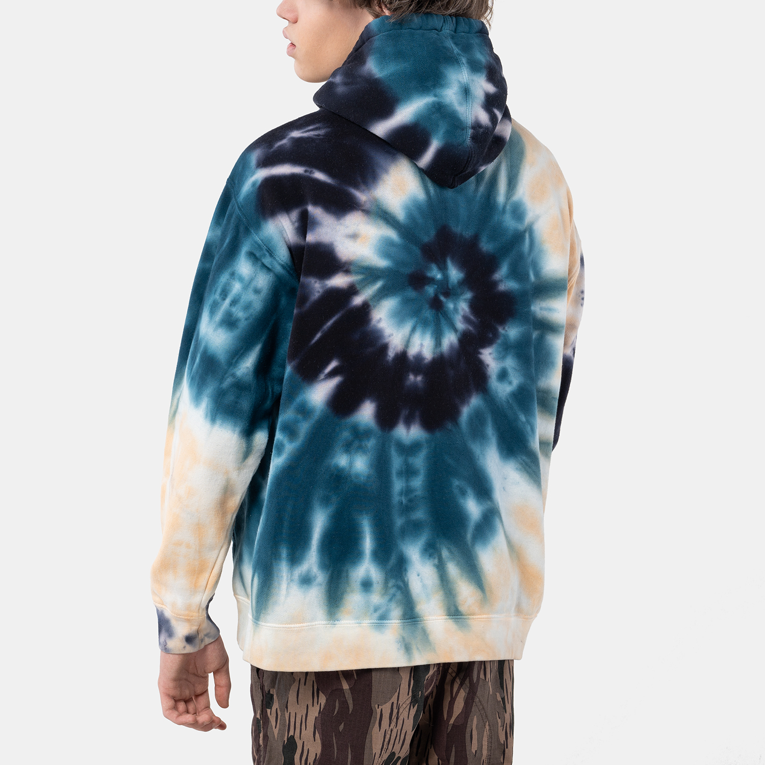 ripndip big smile hoodie navy peach spiral tie dye 10 100