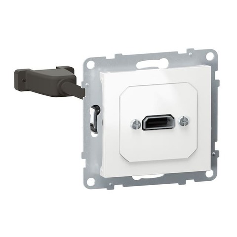 Розетка HDMI версия 1.4 с предварительным подключением. Цвет Белый. Legrand серия SUNO. 721149