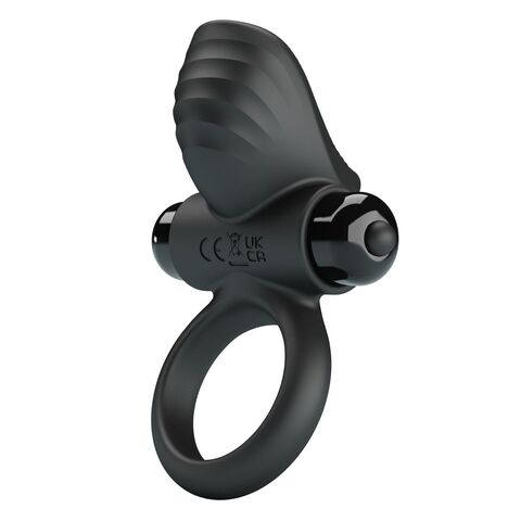 Черное эрекционное кольцо с вибрацией Adrien - Baile Pretty Love BI-210315Z