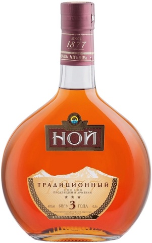 Коньяк НОЙ ТРАДИЦИОННЫЙ ординарный трехлетний 0,5л.