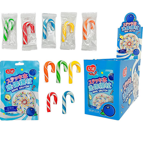 Леденцы трость со вкусом черники Yinuo 1кор*12бл*20шт, 25гр