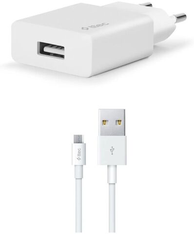Зарядное устройство TTEC SmartCharger Travel Charger 2.1A с кабелем Micro USB, белый