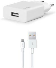 Зарядное устройство TTEC SmartCharger Travel Charger 2.1A с кабелем Micro USB, белый