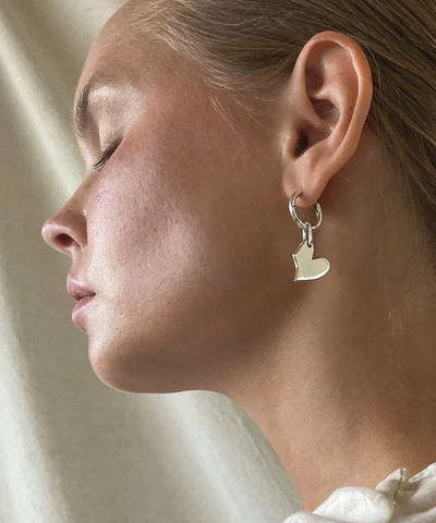 Моносерьга Classic solid heart