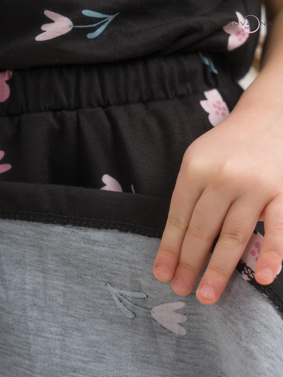 Костюм Мальвина SG тюльпаны на черном New