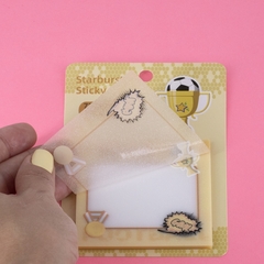 
          Прозрачные стикеры для заметок с клеевым краем, Alingar, 73 х 73 мм, 50 л., покрытие starlight touch, "GAME", жёлтый, водонепрониц., европодвес