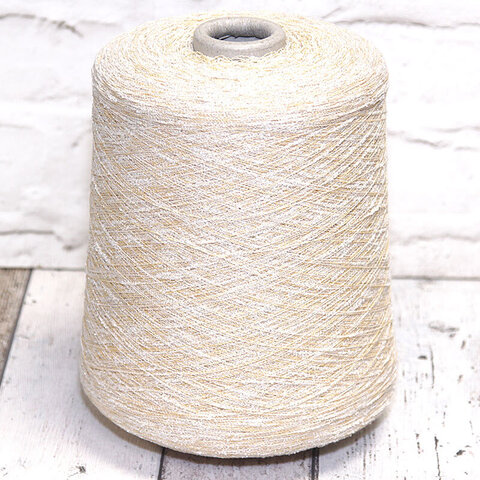 Хлопок фасонный PIN-UP STARS 1100 желто-белый с серебром