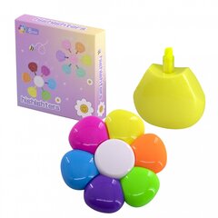 
          Текстовыделитель сегментный, 6 цв., Alingar, "Большой цветок", фигурный корпус, скошенный, 1-4 мм, неоновые цвета, картонная упаковка