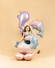 Г Фигура, Морской конек-единорог, Сиреневый, 36''/91 см, 1 шт.