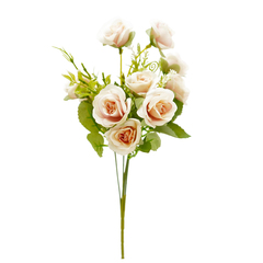 Растение искусственное, Цветок, Роза, Пудровый Розовый, 10 бутонов, 29 см