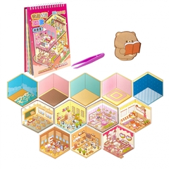 
          Румбокс, наклейки для творчества - антистресс блокнот, 140*195 мм, "Медвежата", розовый, MINI, 3D стикеры, 20 комнат, в комплекте пинцет, пакет с европодвесом