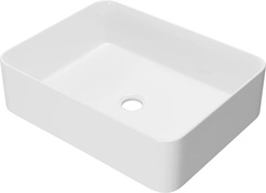 STWORKI Берген S21414WH 48 Накладная раковина глянцевая белая, прямоугольная фото