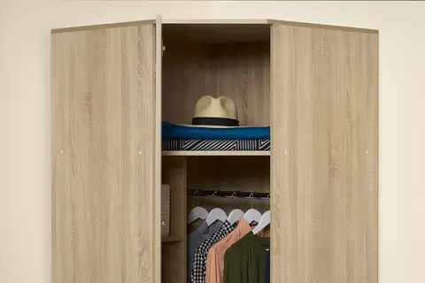 Шкаф угловой Сакура дуб сонома / белый