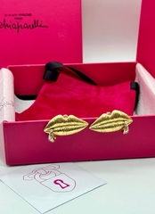 73136- Серьги-пусеты ГУБЫ ( LIPS) в стиле Schiaparelli