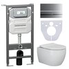 Ceramica Nova CN3001_1002M_1000 Комплект: Подвесной унитаз + Шумоизоляционная панель для инсталляции + Система инсталляции для унитазов с кнопкой смыва