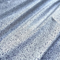 хлопок белый с темно-синими цветами фото