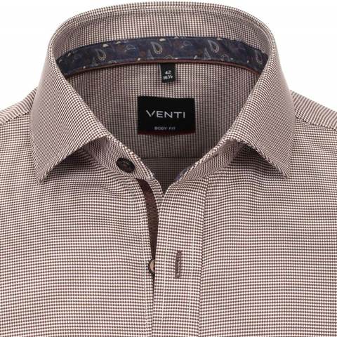 Сорочка мужская Venti Body Fit 113729700-200 из фактурной ткани с отделкой