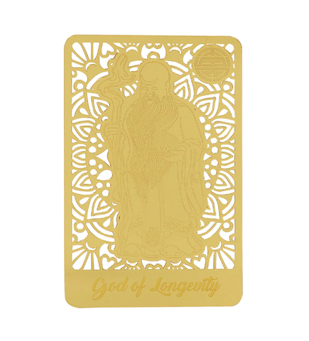 Золотая карточка с богом долголетия
