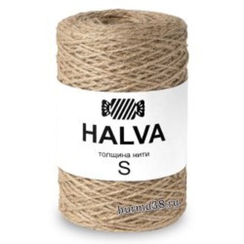 Шнур Halva S, 1000г, 900м, натуральное джутовое волокно (цена за 1шт.)