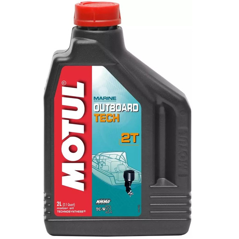 Полусинтетическое моторное масло MOTUL Outboard Tech 2T, 1 л