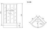 Timo Comfort T-8890 Fabric Glass душевая кабина (90*90*220), шт