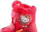 Зимние сапоги Хелло Китти (Hello Kitty) на липучках с мембраной для девочек, цвет красный. Изображение 13 из 14.