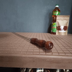 Шампур-спица для овощей с деревянной ручкой, 55см