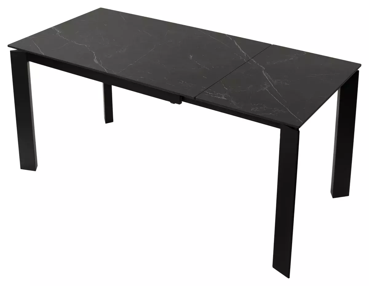 Стол CORNER 120 MATT BLACK MARBLE SOLID CERAMIC / BLACK, DISAUR