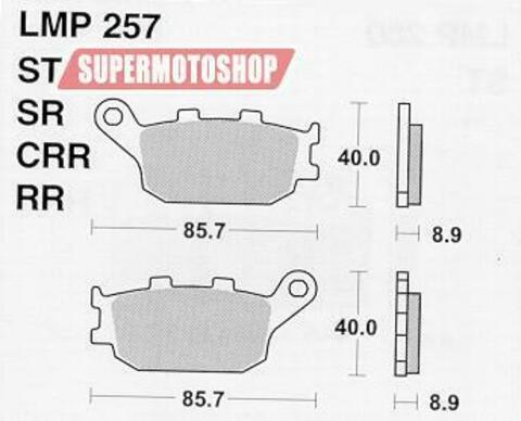 Тормозные колодки премиум класса AP RACING (BREMBO) AP-LMP257 SR