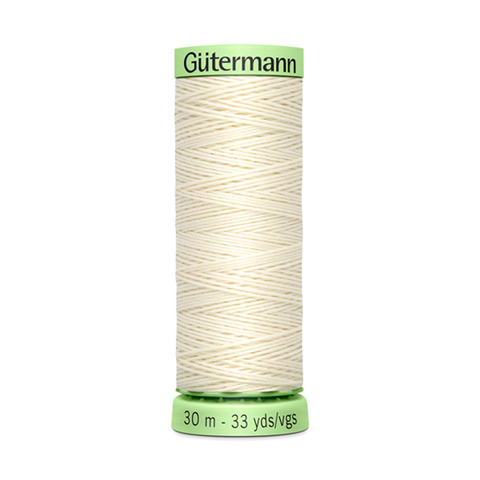 Нить Top Stitch 30/30 м для декоративной отстрочки, Gutermann, 001 молочный