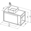 Aquanet 261656 Тумба Nova Lite LOFT 90 L цв. дуб рошелье (261656)