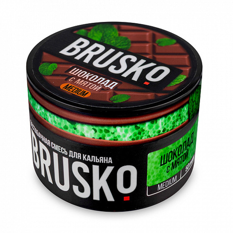 Бестабачная смесь для кальяна Brusko Medium Шоколад с Мятой 50гр