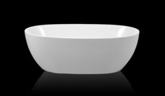 BelBagno BB69-1700-W0 Отдельностоящая, овальная акриловая ванна в комплекте со сливом (донным клапаном) цвета хром, без перелива 1700x820x600 фото
