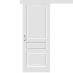 Купить Межкомнатная одностворчатая дверь купе эмаль VFD Chester Polar белая глухая