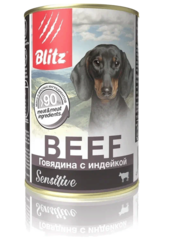Blitz Adult консервы для собак всех пород и возрастов (говядина с индейкой) 400 гр