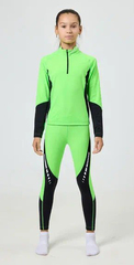 Детский раздельный гоночный комбинезон NordSki Jr.Base Lime/Black
